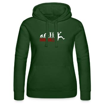 Evolution Handball - Frauen Kapuzen Sweater von Russell - Flaschengrün - Vorne - Liana (172cm)