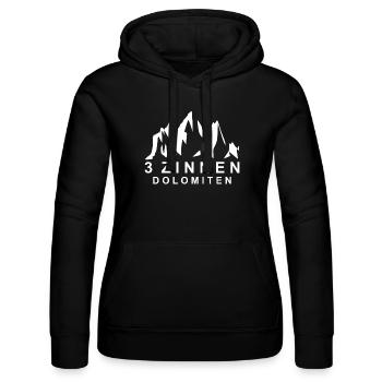 Drei Zinnen Dolomiten - Frauen Kapuzen Sweater von Russell - Schwarz - Vorne - Marisol (170cm)