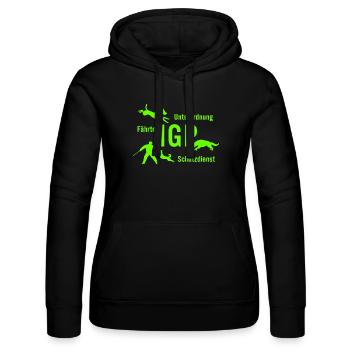 IGP Hundesport - grün - Frauen Kapuzen Sweater von Russell - Schwarz - Vorne - Marisol (170cm)