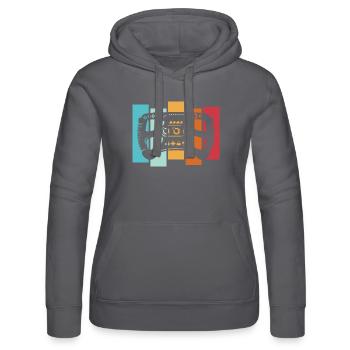 Rétro Racing Sim Formula Volant Logo de voiture vintage - Sweat à capuche Russell Femme - noir - Devant - Marisol (170cm)