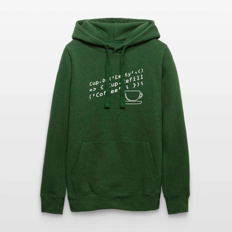 Programmers generate code from coffee Women’s Hooded Sweater by Russell
