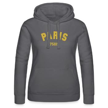 15e arrondissement de PARIS - Sweat à capuche Russell Femme - noir - Devant - Marisol (170cm)