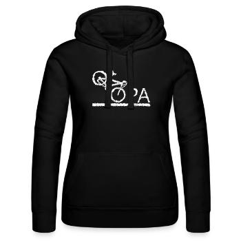 bester Opa Fahrrad Mountainbike Radeln Kritzeln - Frauen Kapuzen Sweater von Russell - Schwarz - Vorne - Marisol (170cm)