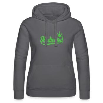 Script médicamenteux avec feuille | 420 Ambiance relaxante - Sweat à capuche Russell Femme - noir - Devant - Marisol (170cm)