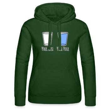 Completely empty and fully full! Full German language! - Women’s Hooded Sweater by Russell - bottle green - Front - Liana (172cm)