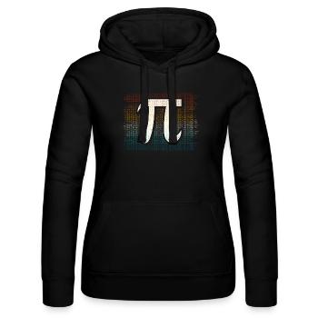 Nummer Pi Vintage Retro - Frauen Kapuzen Sweater von Russell - Schwarz - Vorne - Marisol (170cm)