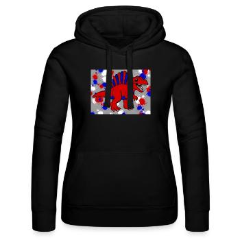 Spinosaurus Dino - Frauen Kapuzen Sweater von Russell - Schwarz - Vorne - Marisol (170cm)