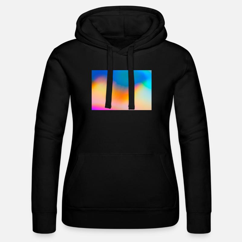 Color Waves Gradient Backdrop - Women’s Hooded Sweater by Russell - black