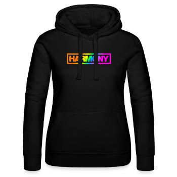 Typo HARMONY Contour Arc-en-ciel - Sweat à capuche Russell Femme - noir - Devant - Marisol (170cm)