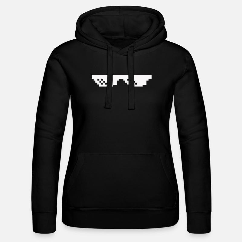 Pixel sunglasses - Women’s Hooded Sweater by Russell - black