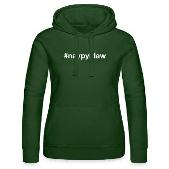 Naypyidaw, Myanmar - Women’s Hooded Sweater by Russell - bottle green - Front - Liana (172cm)