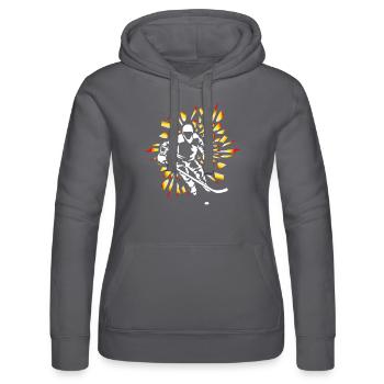 Eishockey Eishockeyspieler Geschenk - Frauen Kapuzen Sweater von Russell - Schwarz - Vorne - Marisol (170cm)