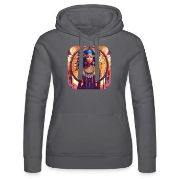 Chaman Fantaisie Mystique - Sweat à capuche Russell Femme - noir - Devant - Marisol (170cm)