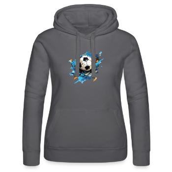Fußball Ball - Frauen Kapuzen Sweater von Russell - Schwarz - Vorne - Marisol (170cm)
