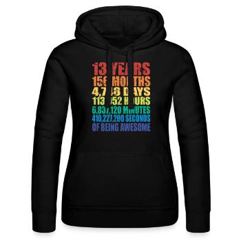 13. Geburtstagsgeschenk, Jungen Mädchen Teens, 13 Jahre alt - Frauen Kapuzen Sweater von Russell - Schwarz - Vorne - Marisol (170cm)