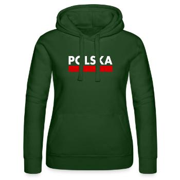 Polen - Frauen Kapuzen Sweater von Russell - Flaschengrün - Vorne - Liana (172cm)