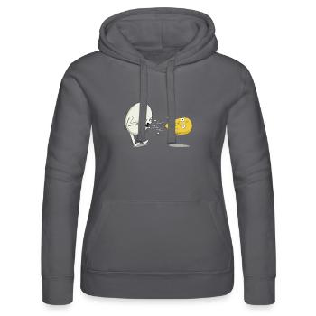 Ei Küken Eigelb Niesen Schnupfen Lustig Huhn - Frauen Kapuzen Sweater von Russell - Schwarz - Vorne - Marisol (170cm)