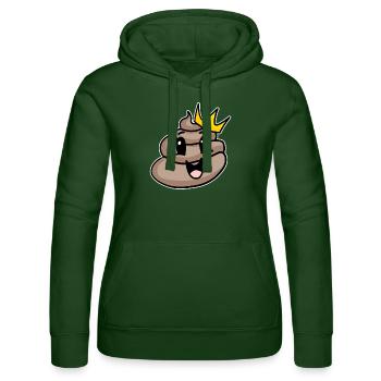 Kacke König - Frauen Kapuzen Sweater von Russell - Flaschengrün - Vorne - Liana (172cm)