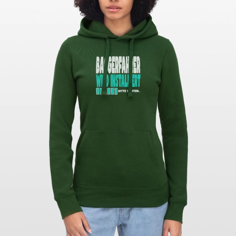 Baggerfahrer wird installiert Frauen Kapuzen Sweater von Russell