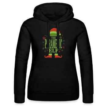 Ambulancier paramédical lutin de Noël - Sweat à capuche Russell Femme - noir - Devant - Marisol (170cm)