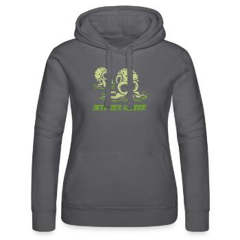 Tiefsee Horror Tentakel - Frauen Kapuzen Sweater von Russell - Schwarz - Vorne - Marisol (170cm)
