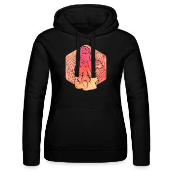 Wing Chun - Women’s Hooded Sweater by Russell - black - Front - Marisol (170cm)