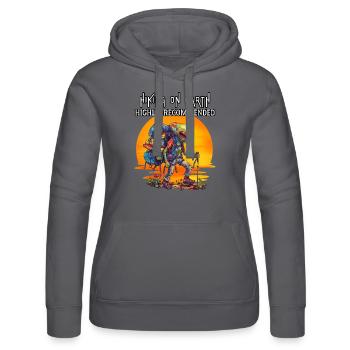 Hiking on Earth highly recommended. Alien, Hiking - Women’s Hooded Sweater by Russell - black - Front - Marisol (170cm)