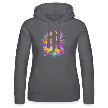 Fußballerin Fußball Frauenfußball - Frauen Kapuzen Sweater von Russell - Schwarz - Vorne - Marisol (170cm)