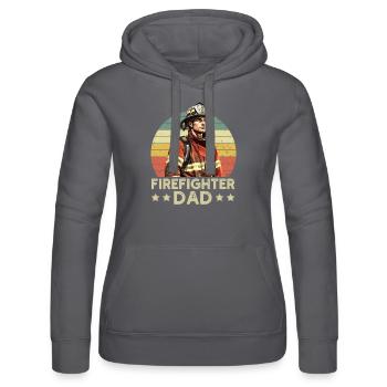 Firefighter Dad - Frauen Kapuzen Sweater von Russell - Schwarz - Vorne - Marisol (170cm)