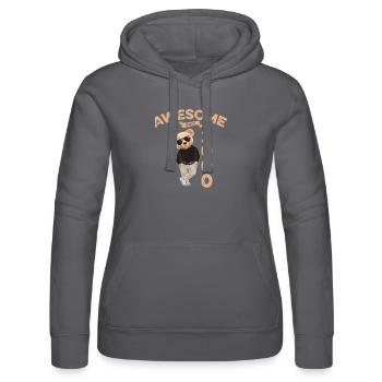 2000 Geburtstag Cool Teddy Bär Awesome since - Frauen Kapuzen Sweater von Russell - Schwarz - Vorne - Marisol (170cm)