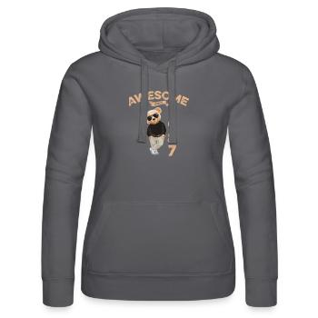 1987 Geburtstag Cool Teddy Bär Awesome since - Frauen Kapuzen Sweater von Russell - Schwarz - Vorne - Marisol (170cm)