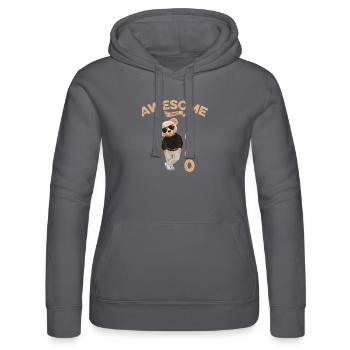 1960 Geburtstag Cool Teddy Bär Awesome since - Frauen Kapuzen Sweater von Russell - Schwarz - Vorne - Marisol (170cm)