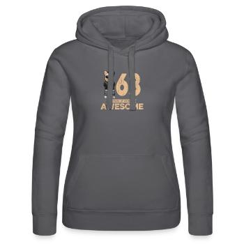 63 Years of being Awesome Cool Dog - Frauen Kapuzen Sweater von Russell - Schwarz - Vorne - Marisol (170cm)