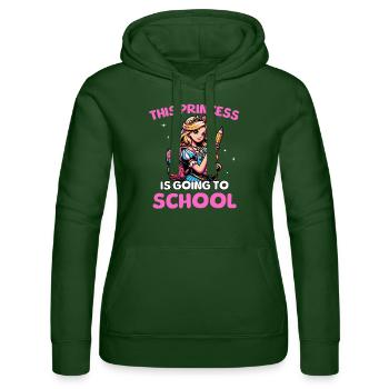 This Princess Is Going To School - Frauen Kapuzen Sweater von Russell - Flaschengrün - Vorne - Liana (172cm)