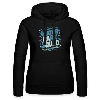 Squad Water Park: Family Vacation, Water Fun - Women’s Hooded Sweater by Russell - black - Front - Marisol (170cm)