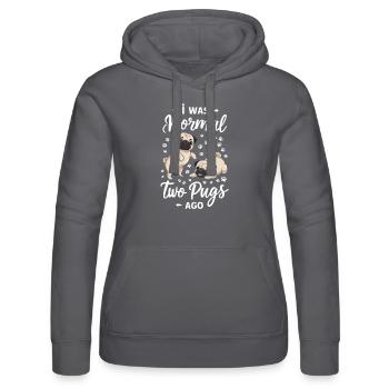 Ich War Normal Vor Zwei Möpsen - Frauen Kapuzen Sweater von Russell -  - Vorne - Marisol (170cm)