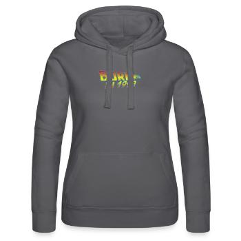 1990 Anniversaire Né à Retour vers le futur - Sweat à capuche Russell Femme - noir - Devant - Marisol (170cm)
