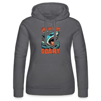 Shark Enthusiast I'm Not That Scary Oceanologist - Women’s Hooded Sweater by Russell - black - Front - Marisol (170cm)