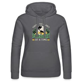 La science de l’environnement sauve l’environnementaliste - Sweat à capuche Russell Femme - noir - Devant - Marisol (170cm)