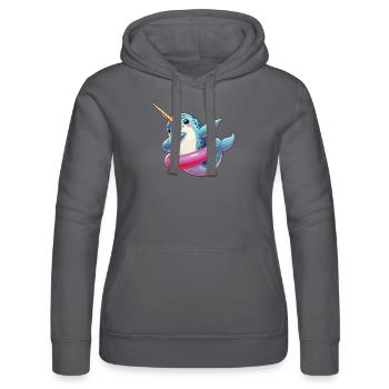 Narval, Baleine, Créature Marine, Licorne, Océan - Sweat à capuche Russell Femme - noir - Devant - Marisol (170cm)