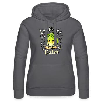 Salat Romaine Calm – Lustiger Salat - Frauen Kapuzen Sweater von Russell - Schwarz - Vorne - Marisol (170cm)