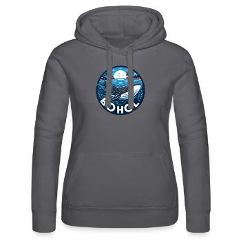 Bohol Whale Shark - Women’s Hooded Sweater by Russell - black - Front - Marisol (170cm)
