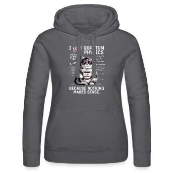 Ich liebe Quantenphysik – nix macht einen Sinn - Frauen Kapuzen Sweater von Russell - Schwarz - Vorne - Marisol (170cm)