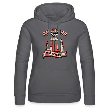 Club der alten Säcke, 40. Geburtstag - Frauen Kapuzen Sweater von Russell - Schwarz - Vorne - Marisol (170cm)