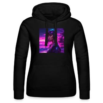 Beach Girl Neo Vintage - Sweat à capuche Russell Femme - noir - Devant - Marisol (170cm)