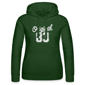 Original 83 - 42 Years Birthday - Women’s Hooded Sweater by Russell - bottle green - Front - Liana (172cm)