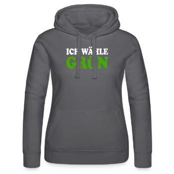 ich wähle grün - Frauen Kapuzen Sweater von Russell - Schwarz - Vorne - Marisol (170cm)