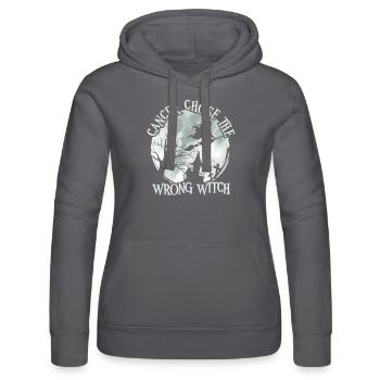 Cancer Witch White Lung Cancer - Women’s Hooded Sweater by Russell - black - Front - Marisol (170cm)