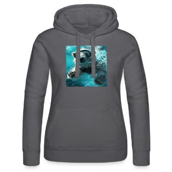 Ours blanc - Sweat à capuche Russell Femme - noir - Devant - Marisol (170cm)