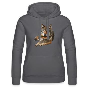 Loup - Sweat à capuche Russell Femme - noir - Devant - Marisol (170cm)